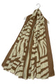 Bold Large Zebra Print Frayed Scarf
