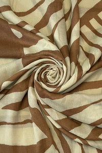 Bold Large Zebra Print Frayed Scarf