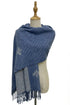 Bee Print Reversible Ombre Tassel Scarf