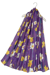 Daffodil Flower Print Scarf