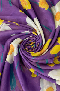 Daffodil Flower Print Scarf
