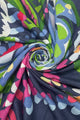 Mosaic Effect Floral Print Frayed Scarf