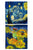 Van Gogh Starry Night And Sunflowers Reversible Silk Square Scarf