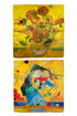 Van Gogh Sunflowers and Kandinsky Reversible Silk Square Scarf