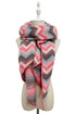 Bright Chevron Print Knitted Wool Scarf