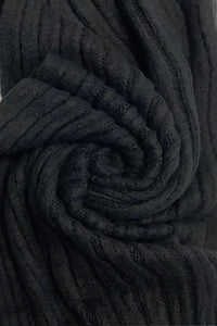 Cosy Plain Stripe Wool Knitted Scarf