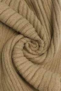 Cosy Plain Stripe Wool Knitted Scarf