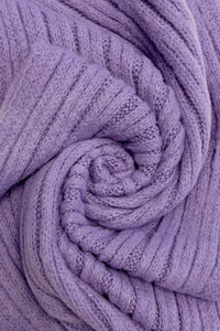 Cosy Plain Stripe Wool Knitted Scarf