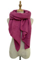 Soft Boucle Plain Wool Knitted Scarf
