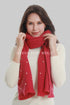 Pearl and Diamante Plain Wool Frayed Scarf