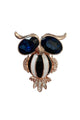 Blue Eyed Owl Magnetic Clasp Brooch