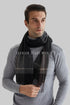 Unisex Stripe Check Wool Tassel Scarf