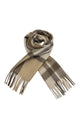 Unisex Classic Check Wool Tassel  Scarf