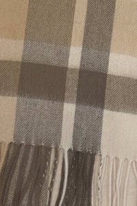 Unisex Classic Check Wool Tassel  Scarf