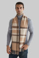 Unisex Classic Check Wool Tassel  Scarf