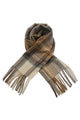 Unisex Tartan Wool Tassel Scarf