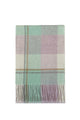 Block Check Wool Tassel Scarf