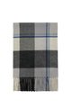 Block Check Wool Tassel Scarf