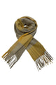 Large Check Wool Tassel Scarf