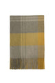 Large Check Wool Tassel Scarf