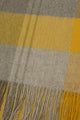 Large Check Wool Tassel Scarf