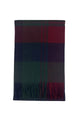 Large Check Wool Tassel Scarf