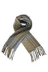 Large Check Wool Tassel Scarf