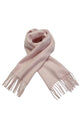 Unisex Plain Wool Tassel Scarf