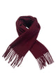 Unisex Plain Wool Tassel Scarf