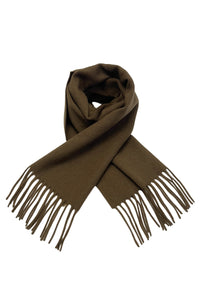 Unisex Plain Wool Tassel Scarf
