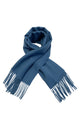 Unisex Plain Wool Tassel Scarf