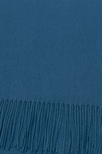 Unisex Plain Wool Tassel Scarf