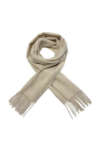 Unisex Plain Wool Tassel Scarf