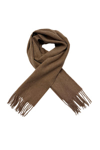 Unisex Plain Wool Tassel Scarf