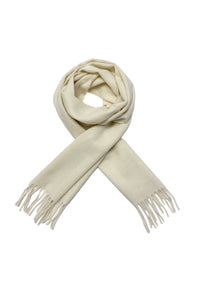 Unisex Plain Wool Tassel Scarf