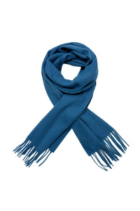 Unisex Plain Wool Tassel Scarf