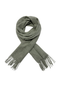 Unisex Plain Wool Tassel Scarf