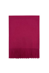 Unisex Plain Wool Tassel Scarf