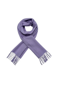 Unisex Plain Wool Tassel Scarf