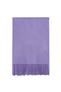 Unisex Plain Wool Tassel Scarf