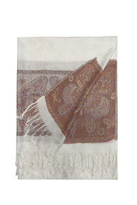 Delicate Butterfly Embroidered Pashmina Tassel Scarf