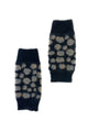 Soft Leopard Print Fingerless Wool Wrist Warmer Gloves