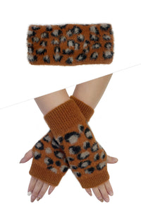 Leopard Wool Matching Set - HB-7435-D | GF-7434-D