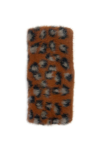 Soft Leopard Print Wool Headwarmer