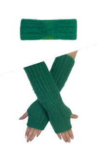 Plain Wool Matching Set - HB-7437-G | GF-7436-G