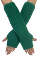 Plain Fluffy Wool Knitted Arm Warmer Gloves