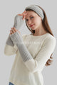 Plain Fluffy Wool Knitted Arm Warmer Gloves