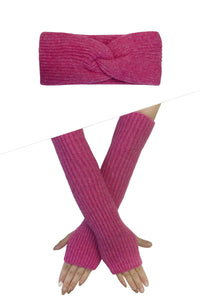 Metallic Wool Knit Matching Set - HB-7439-C | GF-7438-C