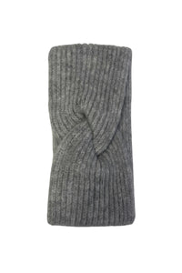 Wide Metallic Thread Plain Knitted Wool Headwarmer