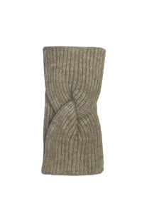 Wide Metallic Thread Plain Knitted Wool Headwarmer